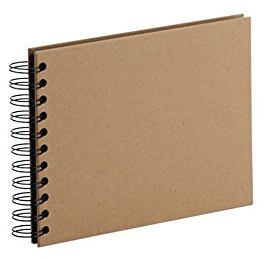 Rössler SOHO mini Fotoalbum zum Einkleben | Fotoalbum weiße Seiten | Fotoalbum zum selbstgestalten | Photo Album | Fotoalbum klein | 195x145mm | 1 Stück | Farbe: Braun | Kraft | Kompaktes Fotobuch zum Einkleben mit weißen Seiten für Fotos, Erinnerungen und Momente