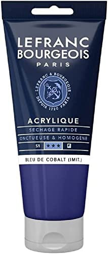 Lefranc Bourgeois Fine Acrylic Colore Acrilico, Blu (Cobalt Blue), 80 ml