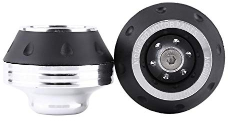 Gabel Rahmen Schieber Sliders CNC Aluminium Vorderrad Motorrad Fallschutz Roller Moped Gabel Rahmen Rad Absturz Schutz Rad Absturz Pads Universal Sturzschutz Protektoren Sturzpad Kohlefaser(Silber)
