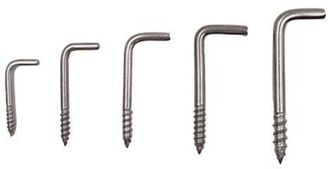 T::A 5 Stück 3.0 x 30 mm Hakenschraube Edelstahl rostfrei L-Haken V2A Inox Holzgewinde