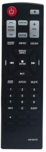 VINABTY AKB73655705 Télécommande de rechange pour LG CM4630 CM4530 CM4430 CM4330 Mini système Hi-Fi