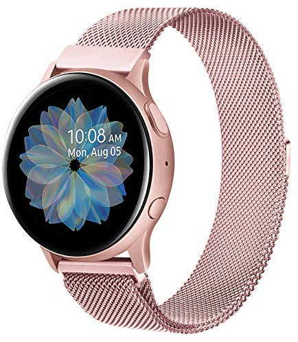 Oumida Bracelet Acier Inoxydable millimètre pour Samsung Galaxy Watch Active2/Active, Galaxy Watch 4/5/6/7 40/44mm