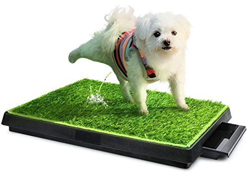 Hompet Hundeklo Hundetoilette Welpentoilette Trainingsunterlage, Indoor Hundetöpfchen, Training Rasenmatte für Kleine Grosse Hunde ältere 63 x 51 x 7cm