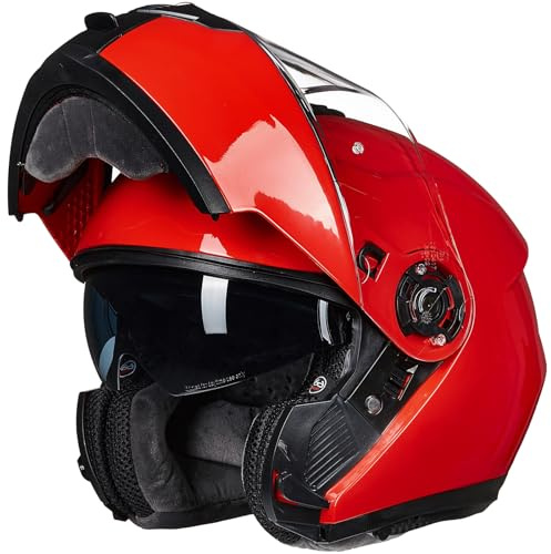 ILM Adult Motorcycle Modular Full Face Helmet Flip up Dual Visor DOT Approved