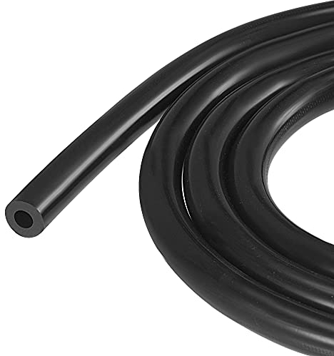 sourcing map Vakuum Silikonschlauch 6mm(1/4) Innendurchm. 12mm Außendurchm. 3 mm Wanddicker Schlauch für Motor 2m Schwarz