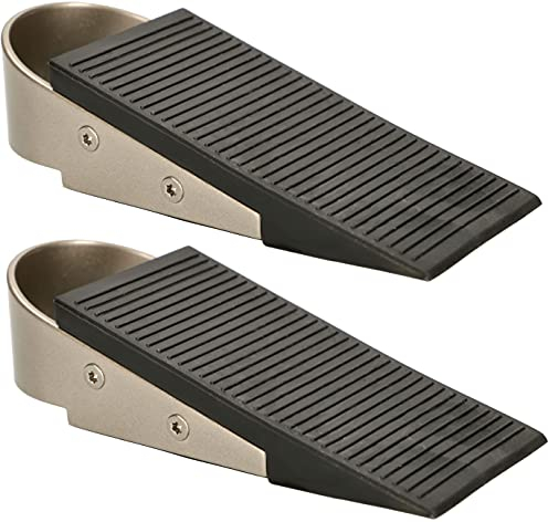 KOTARBAU® 2er Set Türstopper aus Kunststoff für den Boden Verhindert das Zuknallen von Türen Schwarz