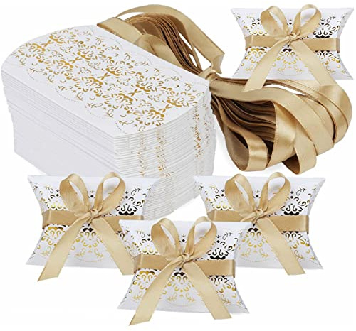 Csirnto Geschenkschachteln 50 Stück Geschenkbox aus Kraftpapier Geschenkbox Hochzeit Geschenkboxen für Hochzeitspartys Geschenkschachtel Kraftpapier Tüten Geschenkschachtel Hochzeit