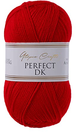 Utopia Crafts DK Double Knitting Yarn 100g (Red)
