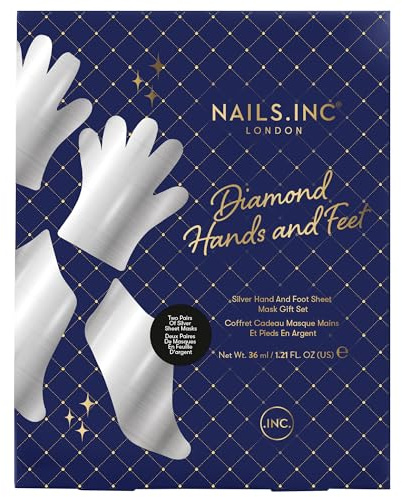 Nails.INC Diamond Hands & Feet, Printed Hand and Foot Sheet Mask Gift Set