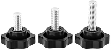 1PCS Stern Form Gewinde Klemm Griff Bolzen M6 M8 M10 M12 304 Edelstahl Schwarz Bakelit Hand Knopf Anziehen schrauben (Size : M8x20)