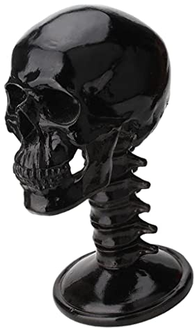 Xiaojikuaipao Brillen-Präsentationsständer, Schreibtisch-Brillenhalter, Kunstharz, Totenkopf-Form, Dekoration, Geschenk