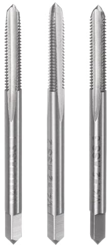 QUARKZMAN Ensemble de 3Pcs Tarauds à Main Métriques M4 x 0,7 Taraud Conique | Kit d'Outils de Filetage à Main, en Acier Rapide, Intermédiaire, Fond