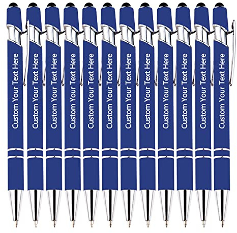 KOLOWKO Stylo Bille et Stylet 2 en 1 Personnalisable - Gravure Texte/Nom/Message - Commande en Gros 1000 Pcs pour Entreprises, Remise Diplôme & Cadeaux Anniversaire