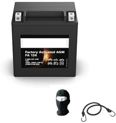 KOMPATIBEL MIT Triumph Tiger ABS 800 pro Jahr 2011 al 2014 YTX16-BS M60210 FA124 Batterie BEREITS GELADEN BEREIT BATTERIEN 14AH Ampere 12 Volt 150X87X161MM