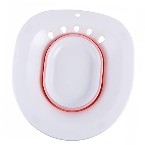 SEWOART Bidet Pliable Pour Femme, Bain De Siège Intime Pliant Rose, Lavage Périnéal Hygiénique, Portable Et Compact, Adapté Toilettes Standard, Usage Post-partum Et Femmes Enceintes