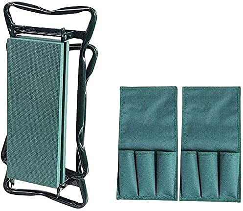 KHYTEBV Klappbarer Kniehocker, Gartenkniehocker, Kniebank für die Gartenarbeit, tolles Gartengeschenk für Frauen und Männer, klappbare Kniebank mit Werkzeugtasche