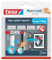 tesa Powerstrips CLICK - Klett-Klebepads zum An- und Abklicken von Bilderrahmen und Wanddekorationen ohne Bohren - selbstklebende Klettband-Strips mit ON und OFF Click-System - Large - 4 x 2 Stück