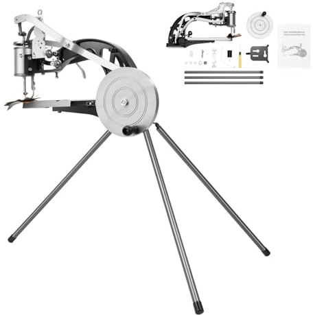 DAOHHFO Manuell Schuhmacher Leder Nähmaschine | 360° Einstellbare Handnähmaschine | Metall Schuh-Cobbler-Maschine Ledernähmaschine | 6-Lager DIY Manuelle Schuhreparatur für Canvas Baumwolle Leinen