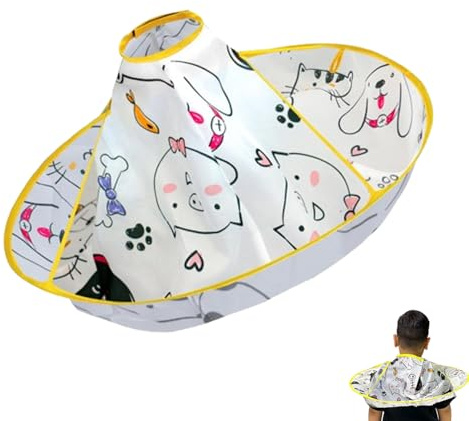 Kinder Haarschnitt Umhang, Umhang Zum Haare Schneiden Für Kinder, Umhang Haare Schneiden Schirm, Friseurumhang Mit Bunten Mustern, Wasserdichter Haare Schneiden Cape, für Friseursalon, Haarfärbung