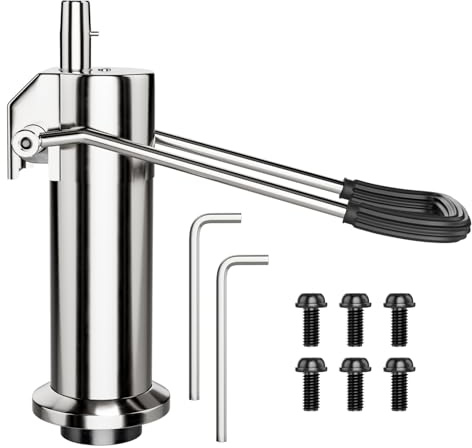 Ersatz-Hydraulikpumpe für Friseurstuhl, 17 cm, verstellbare Höhe, Gewichtskapazität: 200 kg, 6 Bolzen, Salonstuhl-Ersatz-Hydraulikpumpe, Ersatzteil für die meisten Standard-Styling-Stühle