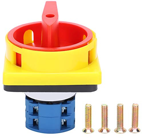 Marhynchus Interrupteur de Changement Rotatif Universel avec des Matériaux D'alliage D'alliage à la Flamme PC et Argent 1 M de Vie Mécanique IP40 pour les Périphériques électriques