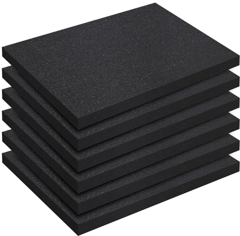 YFLeomry 6 st. skumskärning, 400 x 300 x 25 mm skuminläggsverktyg, insatser för resväska, kubskum rasterskum för självklippning verktyg skum