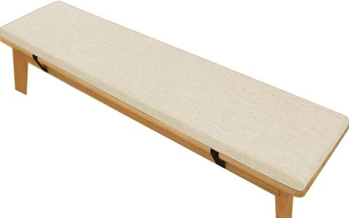 Sitzauflage Sitzkissen Für Bank ,Bankauflage 5CM Dicke Bankkissen Waschbare Stuhlkissen Bankpolster, Gartenbank Auflage Outdoor,Groß Bench Kissen Für Stuhl Esszimmer Sitzbank(Tooth white,180x40x5cm)