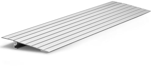 VEVOR Rampa de Umbral Elevación de 2,5 cm, Rampa de Aleación de Aluminio para Bordillos Entrada, Capacidad de Carga de 363 kg, para Sillas de Ruedas, Scooters, Sillas Eléctricas, Escaleras de Casa