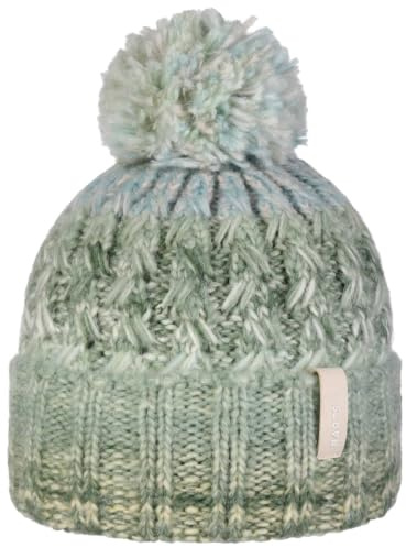 Barts Catbird Bommelmütze Strickmütze Umschlagmütze Damenmütze Wintermütze Damen/Kinder - mit Umschlag, Futter Winter Herbst-Winter - One Size grün