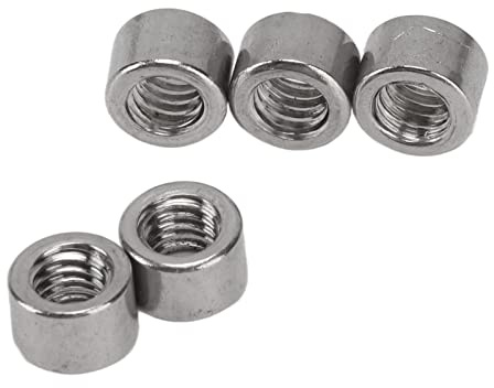 MasYosh 50 Stück Runde Überwurfmuttern, 304 Edelstahl M4 X 0,7, 4 Mm Lange Verbindungsmuttern, mit Präzisem Gewinde für die Mechanische Wartung Im Heimwerkerbereich