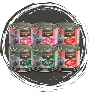 Leonardo Quality Selection Klassiker Mix 6x200g – Katzen Nassfutter Ente, Rind & Geflügel Pur – Premium Katzenfutter ohne Getreide, hoher Fleischanteil, naturbelassen & lecker