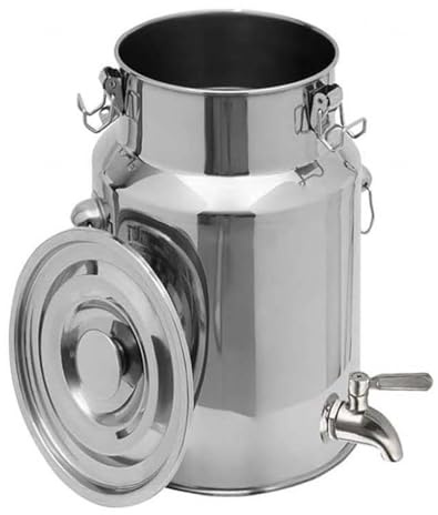 Bidon Alimentaire 5/7/9/14l Avec Robinet Seau en Inox Avec Couvercle De Transport De Lait De Ferme Bidon De Baratte,Capacity-7Liters
