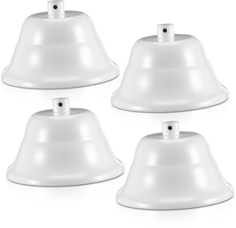 Gadpiparty Piastra di Copertura del Lampadario 90mm Bianca 4 Pezzi Baldacchino di Montaggio per Lampade a Sospensione Fai da Te Adatta per Lampadari da Pranzo e Lampade di Cristallo