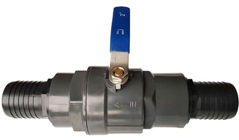 Female Stopcock Ball Valve with Hose Tail Barbs - 1 Valve with 1 Barb (25mm) - Flow Control Shut Off Valve for Hose Pipe, Irrigation, Industrial Use - Stainless Steel Ball, Smooth Quarter Turn