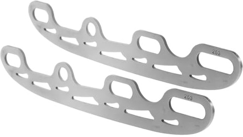 Toyvian Cuchillas de Acero Inoxidable para Patines de Hockey sobre Hielo, Reemplazo Práctico y Duradero, Tamaño Pequeño 220mm, Par de Cuchillas Compatibles para Zapatos de Patinaje