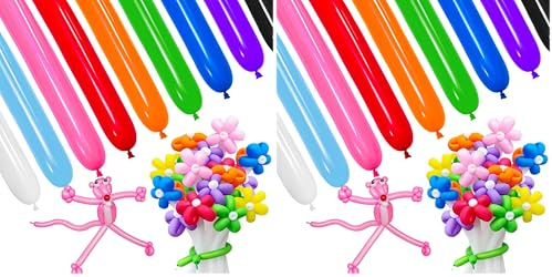 HYKJNBW Long Balloons for Modelling, 260Q Balloons, Magic Balloon Twisting Animals Ballons for Wedding Bachlorette Birthday Party Decoration 100cs (Pack of 2)