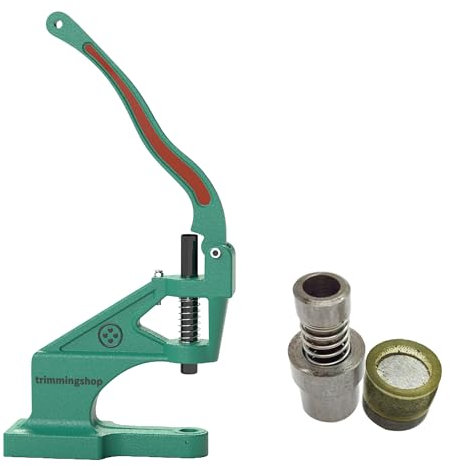 Trimming Shop 14mm Jeans Buttons Setting Dies Set with Universal The Green Machine Hand Press for Fixing and Fastening Clothes, Denim Jean, Skirts, Sewing Jackets