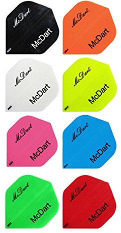 McDart 20 Satz Dart Flights mit Wunschdruck, Wunschtext (Weiß)