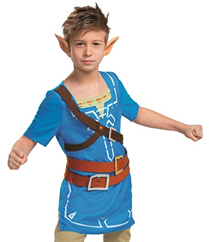 Disguise Nintendo Link Zelda barnälvskostym M, blå