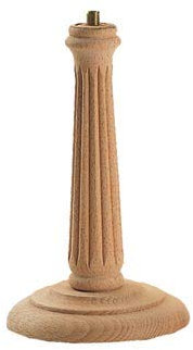 Torneria - Base per Lampada a Canna scanalata in Legno di faggio - 220 220 C - 200 x 130 mm Ø