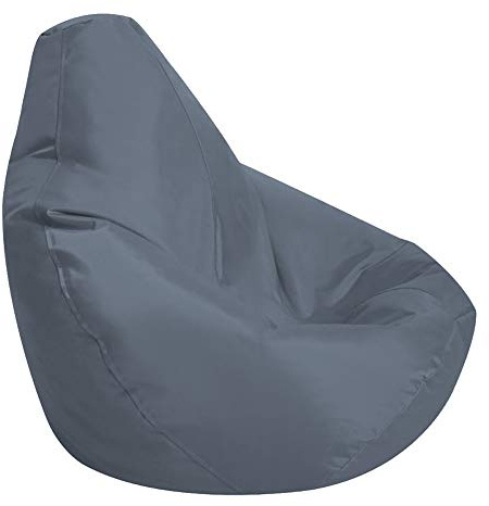 STTC Sitzsack Abdeckung aus Wasserdicht Oxford, Outdoorer Sitzsack Bezug Wechselbezug für birnenförmigen Sitzsack, Ohne Füllstoff,Dark Gray,85 * 115cm