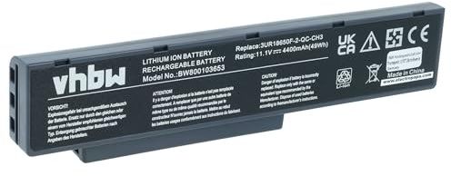 vhbw batteria sostituisce 2C.20770.001, 2C.20770.011, 2C.20C30.001, 3UR18650F-2-QC-CH3 per notebook (4400mAh, 11,1V, Li-Ion)