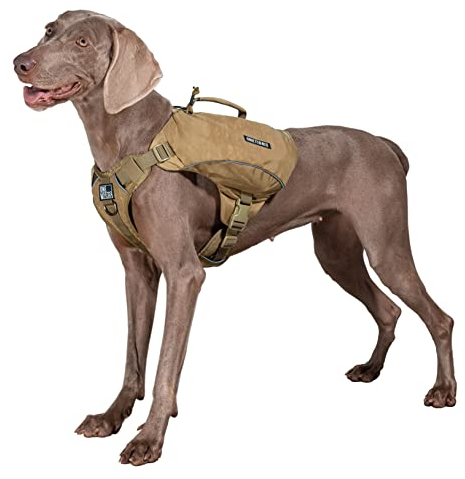 OneTigris CAMELUS Hunderucksack Reißen Camping Wandern Hundebackpack für M/L Größe Hunde (M, Coyote Braun)