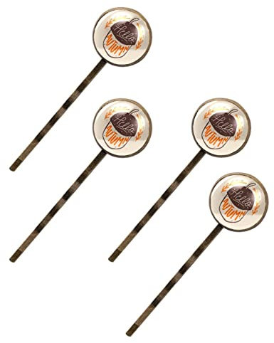 4 pezzi Bobby Pin Ciao Autunno Dado Capelli Pin Clip per Le Donne Della Ragazza Dei Capelli Decorativi Nozze Dainty Accessori Copricapo