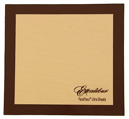 Excalibur ParaFlexx Ultra Silikon Wiederverwendbare Antihaft-Trockenblätter für Dörrgeräte von Lebensmitteln, 27,9 cm, 4 Stück, Braun