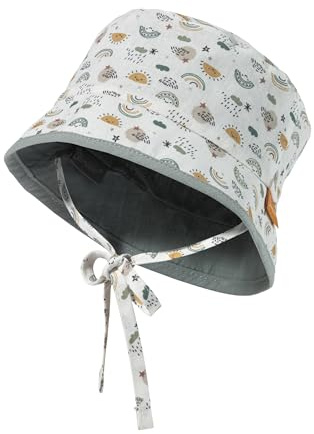 Sterntaler Wendefischerhut Regenbogen mit Bindeband - Babyhut Unisex mit UV -Schutz 50+ und Druckmuster - Wende -Fischerhut Baby schützt den Kopf