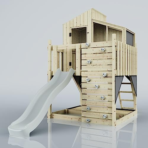 PolarPlay Kids Scandinavian Style Climbing Platform& Playhouse - Flavia Mist