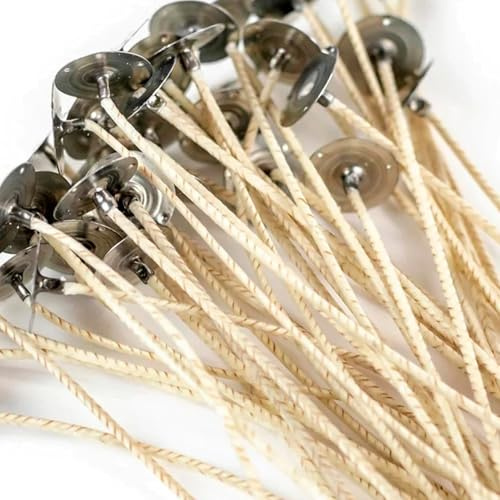 EAP Innovations Ultra-Core Wick for Container Candles, 6” Length, All-Fiber, Metal-Free Wicks for Candlemaking, Clean Burn with Zinc-Like Rigidity, Pack of 100 (1.832)
