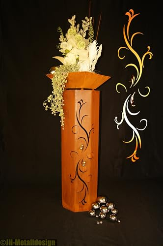 8-Eck Säule Barocco + Schale Classic Edelrost Rost Metall Gartendeko Garten Stele