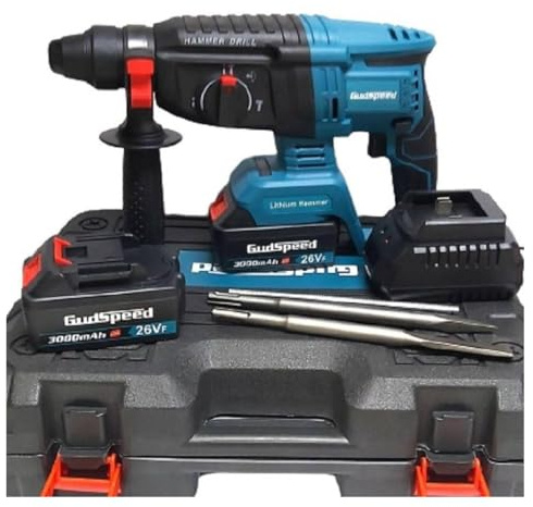 OISE ART STORE Trade Shop - Tassellatore A Batteria 2 Batterie Martello Demolitore Percussione Trapano SDS